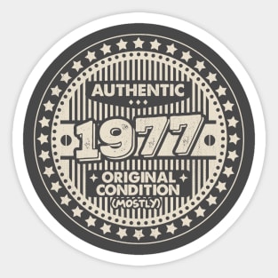 Authentic 1977 Original Condition Sticker